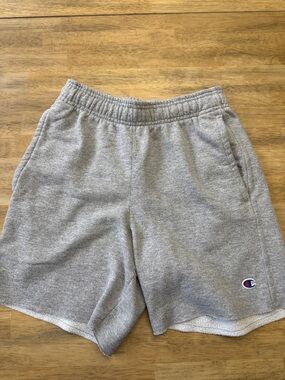 Champion Heather Gray Fleece Logo Shorts